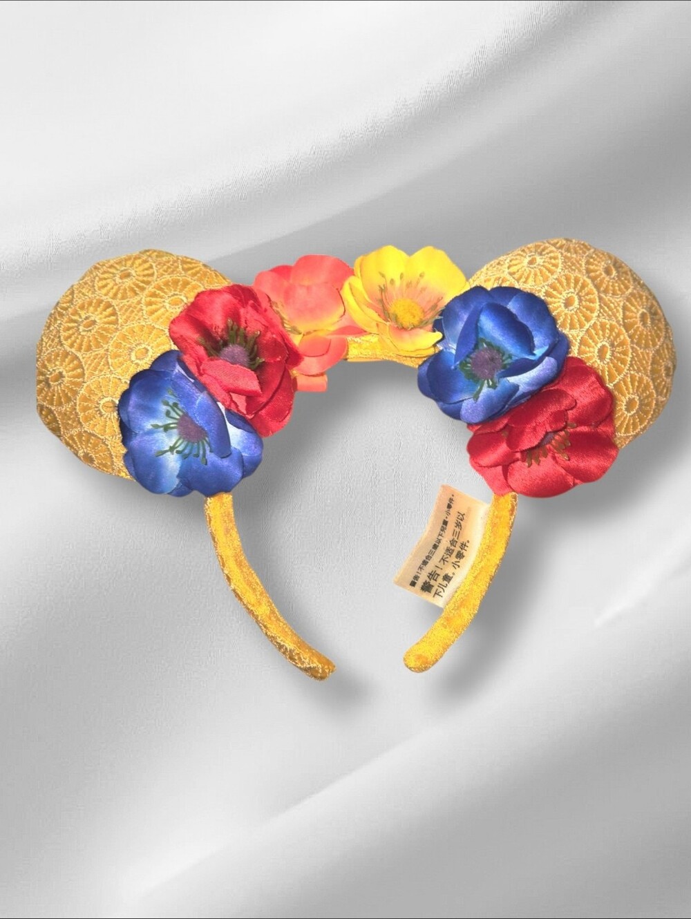 DISNEY PARKS Spring 2021 Laced Yellow Minnie Mouse Poppy Ears